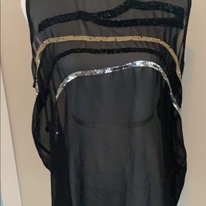 DKNYC beaded top NWT 1x